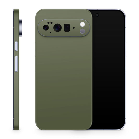 Google Pixel 10 Pro XL Skin Schutzfolie Vinyl Cover Solid State olive Aufkleber Skins4u