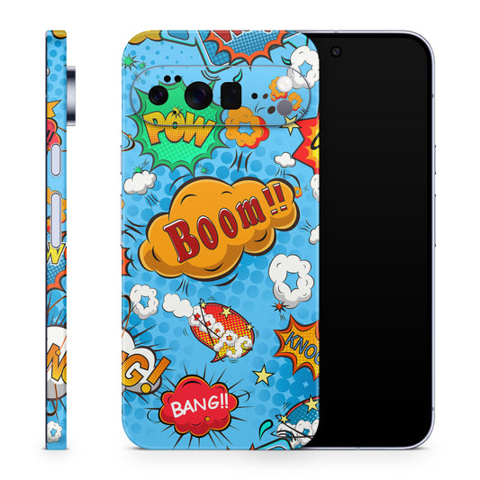 Google Pixel 10 Pro XL Skin Schutzfolie Vinyl Cover comics blue Aufkleber Skins4u