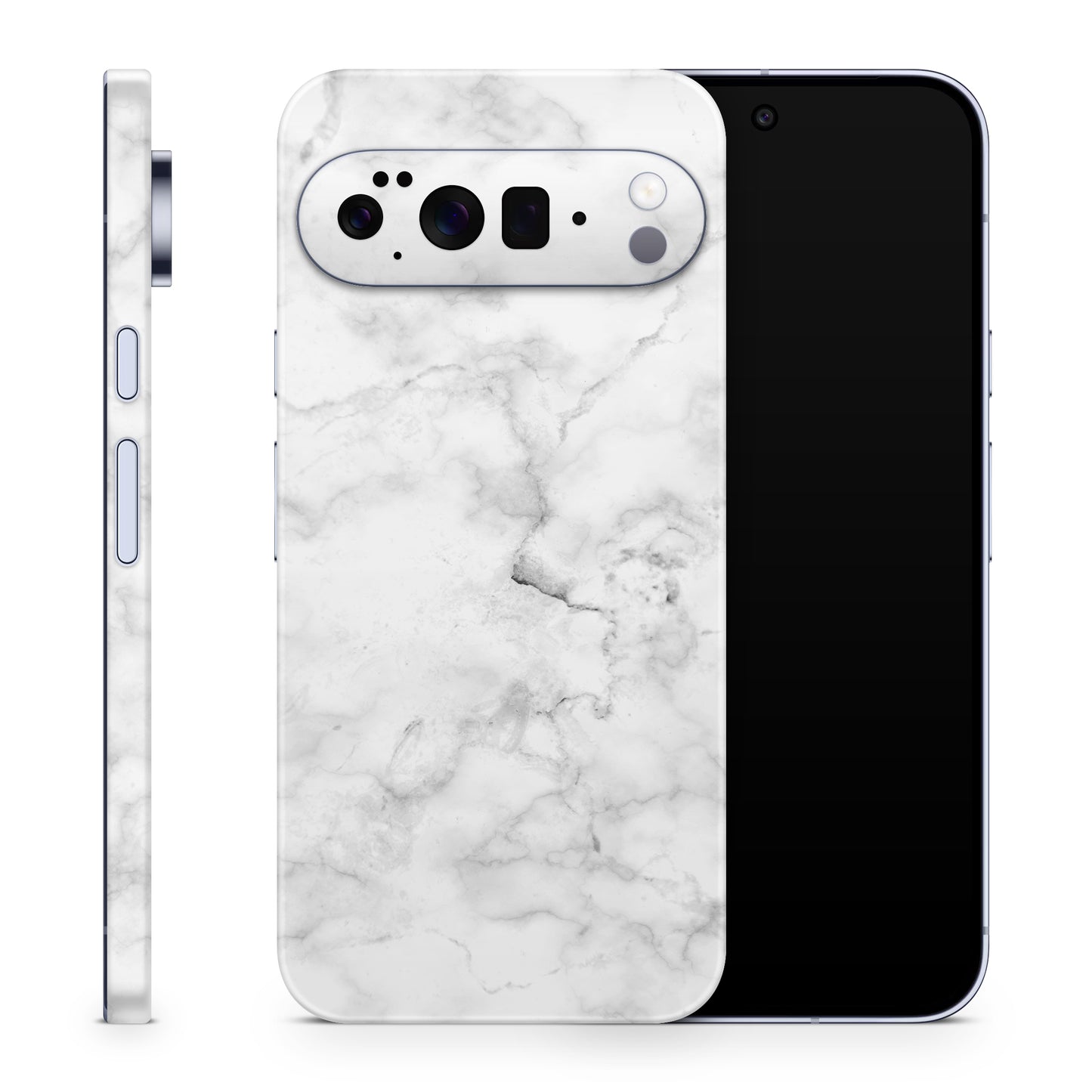 Google Pixel 10 Pro XL Skin Schutzfolie Vinyl Cover marmor weiss Aufkleber Skins4u
