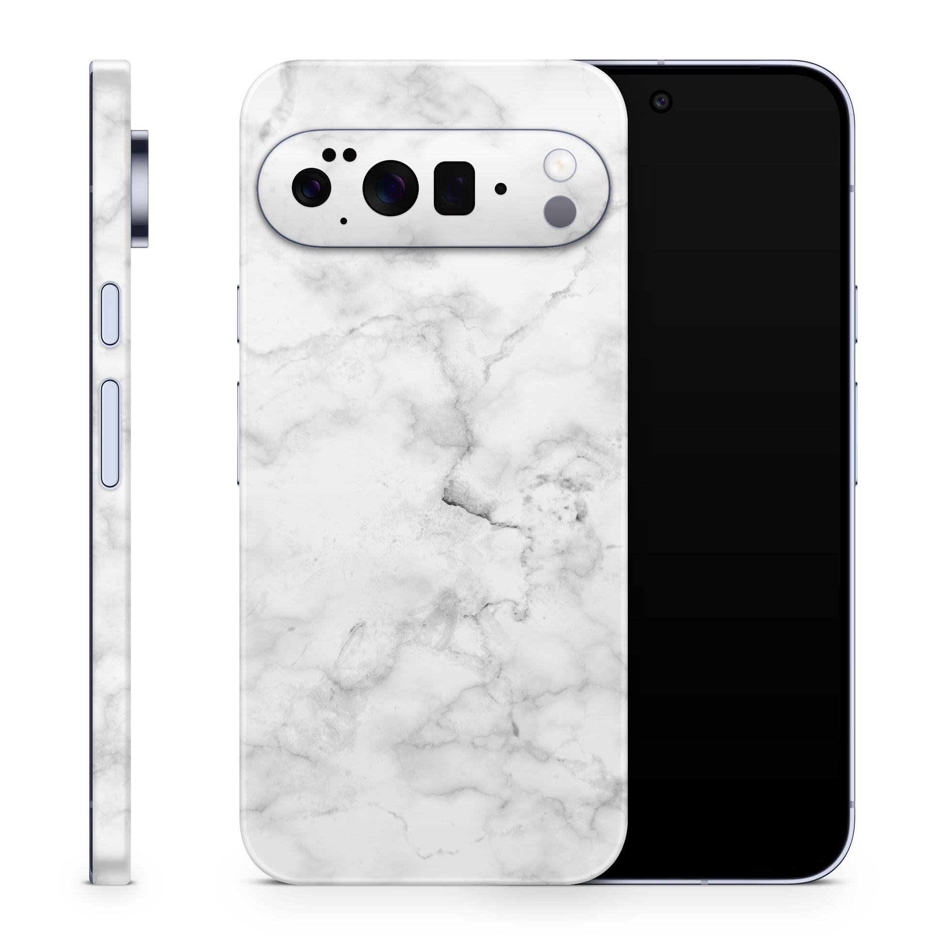 Google Pixel 10 Pro XL Skin Schutzfolie Vinyl Cover marmor weiss Aufkleber Skins4u