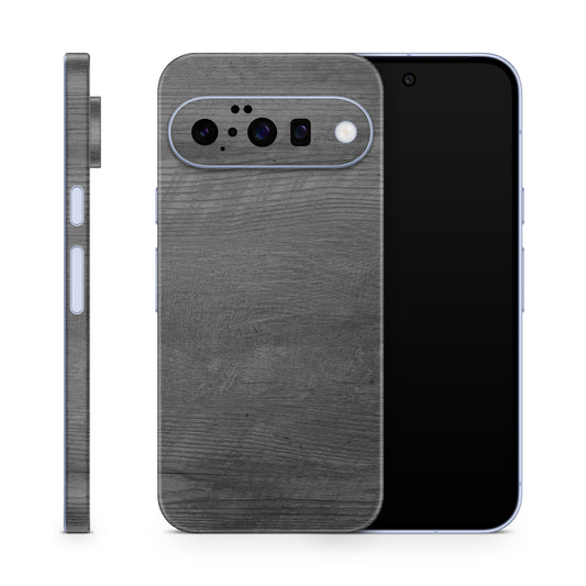 Google Pixel 10a Skin Schutzfolie Vinyl Cover Black Woodgrasin