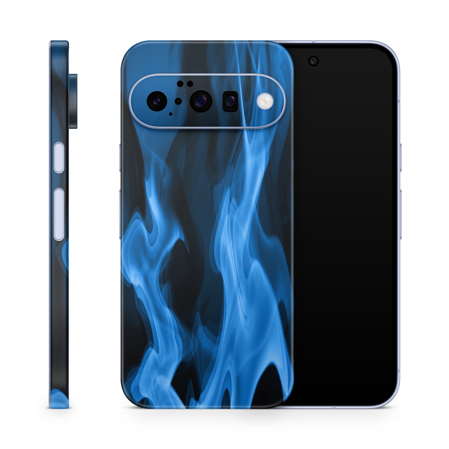 Google Pixel 10 Skin Schutzfolie Vinyl Cover Blaue Flammen Aufkleber Skins4u