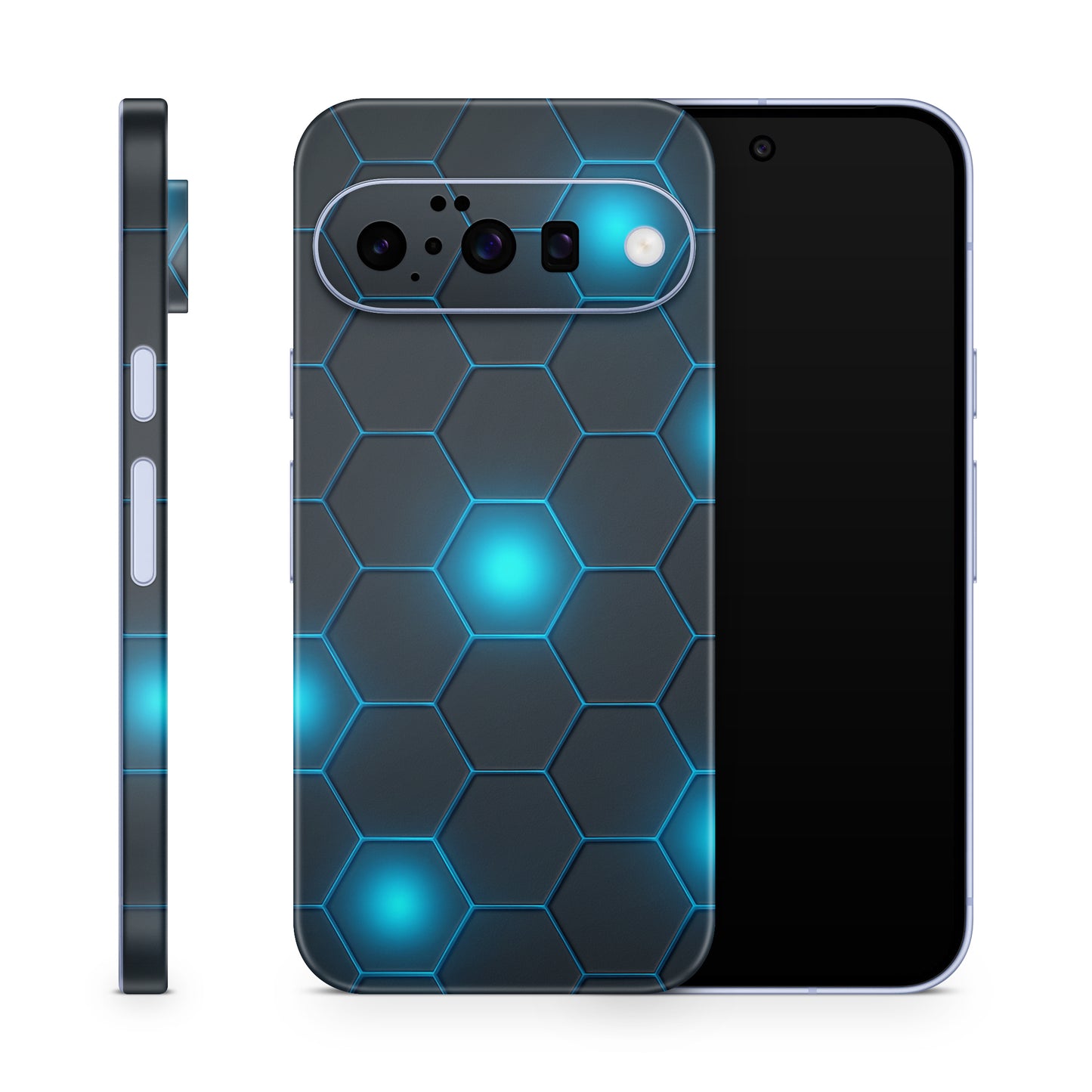 Google Pixel 10a Skin Schutzfolie Vinyl Cover Exo blau KI