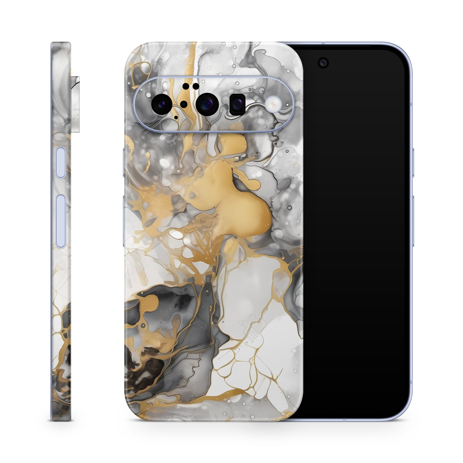 Google Pixel 10 Skin Schutzfolie Vinyl Cover Marmor Golden Light Aufkleber Skins4u