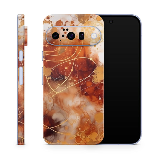 Google Pixel 10 Skin Schutzfolie Vinyl Cover Orange Circle Aufkleber Skins4u