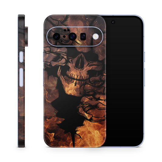 Google Pixel 10a Skin Schutzfolie Vinyl Cover Skull on Fire