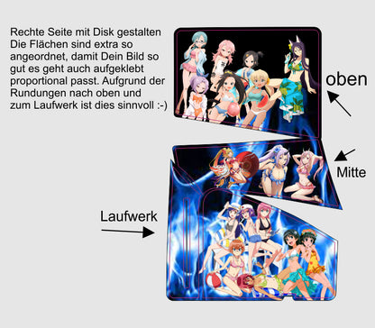 Playstation 5 PRO Skins Aufkleber individuell selbst gestalten Wunschbild personalisieren MIT Disk Laufwerk cpb_product Skins4u