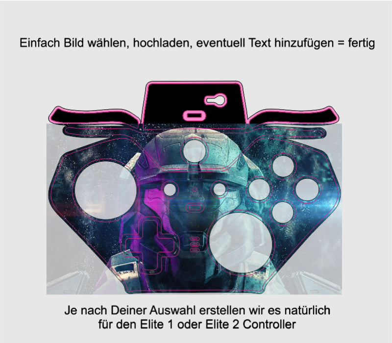 Xbox Elite Controller Skin Aufkleber Design selbst erstellen individuell mit Deinem Wunschbild cpb_product Skins4u