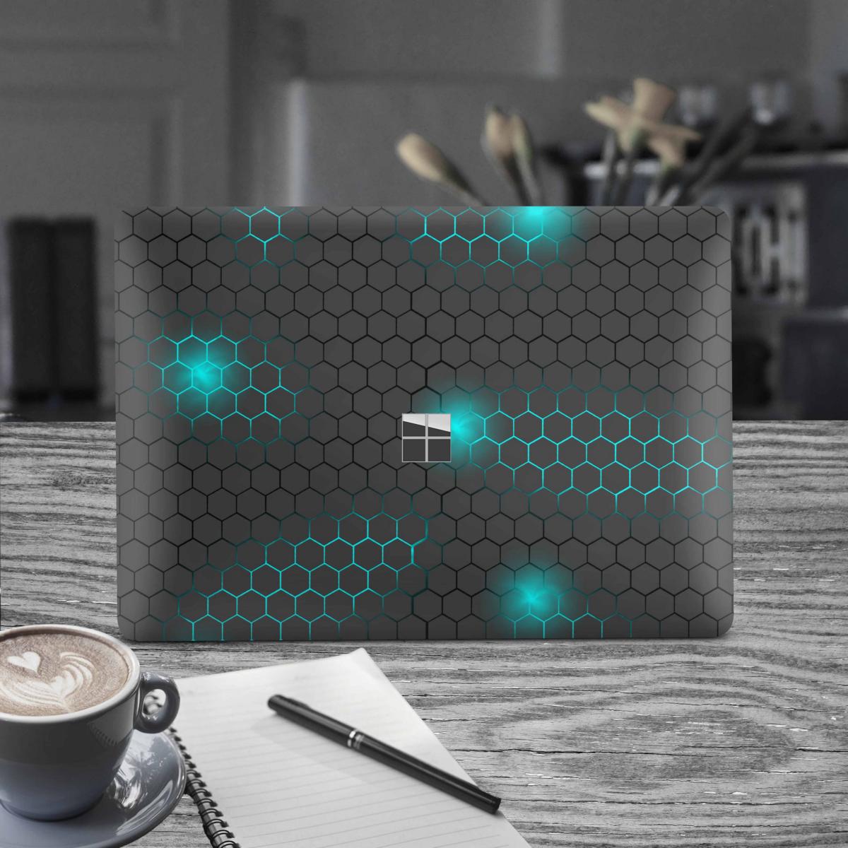 Microsoft Surface Laptop 3 4 5 Skin 13" Premium Vinylfolie Kratzerschutz Design Exo Small blau Elektronik-Sticker & -Aufkleber Skins4u   