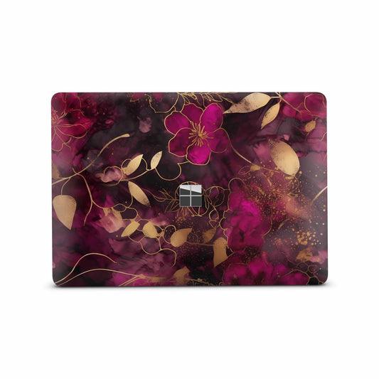 Microsoft Surface Laptop 3 4 5 Skin 13" Premium Vinylfolie Kratzerschutz Design Flower Dark Elektronik-Sticker & -Aufkleber Skins4u   