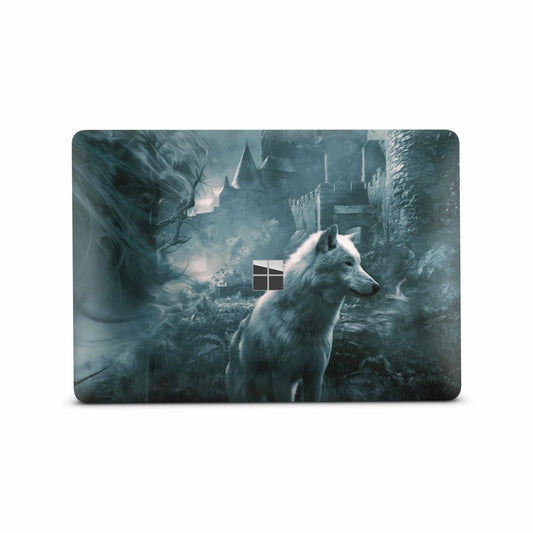 Microsoft Surface Laptop 3 4 5 Skin 13" Premium Vinylfolie Kratzerschutz Design Ghost Wolf Elektronik-Sticker & -Aufkleber Skins4u   