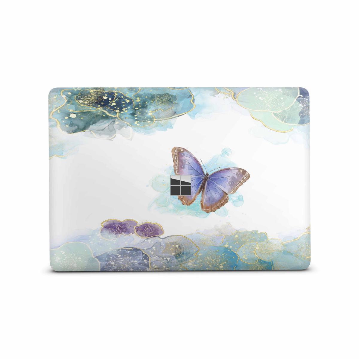 Microsoft Surface Laptop 3 4 5 Skin 13" Premium Vinylfolie Kratzerschutz Design Glitter Butterfly Elektronik-Sticker & -Aufkleber Skins4u   