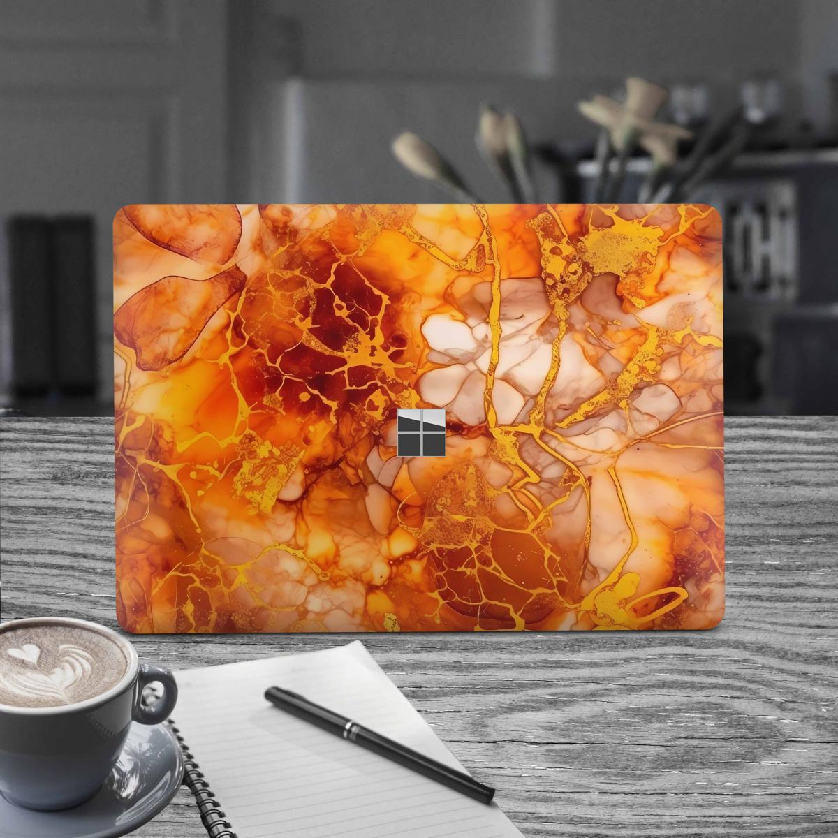 Microsoft Surface Laptop 3 4 5 Skin 13" Premium Vinylfolie Kratzerschutz Design Herbstgold Elektronik-Sticker & -Aufkleber Skins4u   