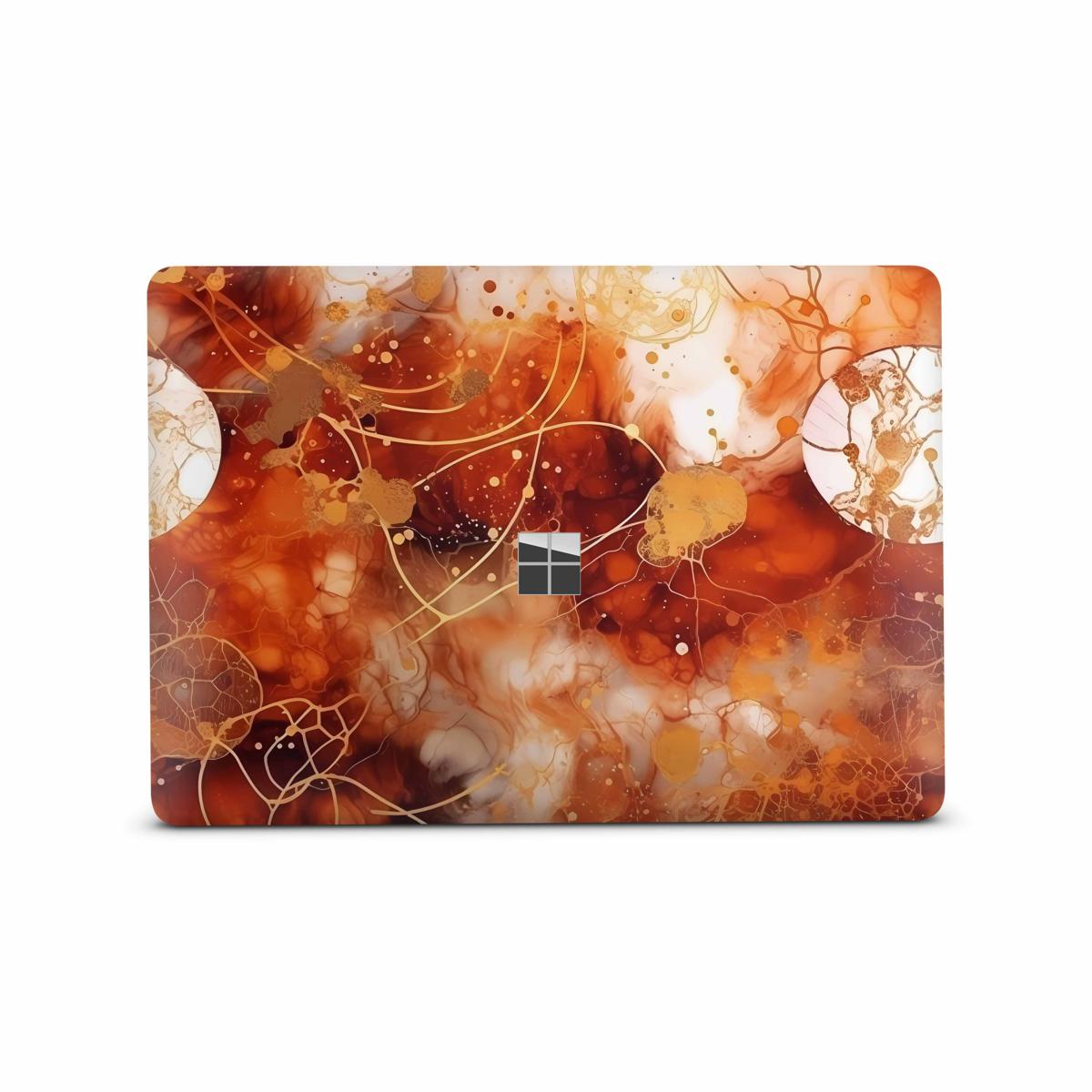 Microsoft Surface Laptop 3 4 5 Skin 13" Premium Vinylfolie Kratzerschutz Design Orange Circle Elektronik-Sticker & -Aufkleber Skins4u   