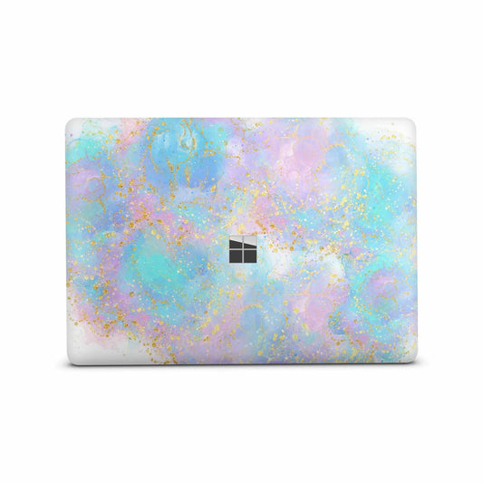 Microsoft Surface Laptop 3 4 5 Skin 13" Premium Vinylfolie Kratzerschutz Design Pink blue Glitter Elektronik-Sticker & -Aufkleber Skins4u   