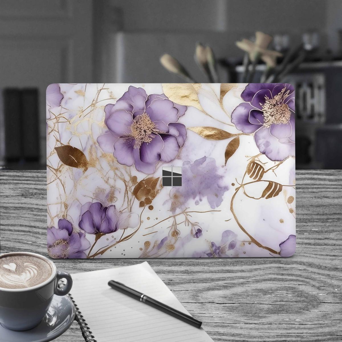 Microsoft Surface Laptop 3 4 5 Skin 13" Premium Vinylfolie Kratzerschutz Design Purple Heart Elektronik-Sticker & -Aufkleber Skins4u   