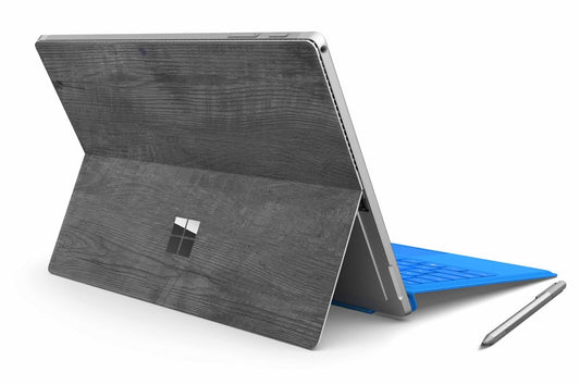 Microsoft Surface Pro 4 / 5 / 6 Skin Design Vinyl Premium Folie Modellwahl Motiv Black Woodgrain Aufkleber skins4u   