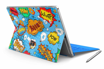 Microsoft Surface Pro Skins Design Vinyl Premium Folie Modellwahl Motiv Comics Blue Aufkleber skins4u   
