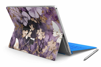 Microsoft Surface Pro Skins Design Vinyl Premium Folie Modellwahl Motiv Flower & Butterfly Aufkleber skins4u   