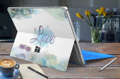 Microsoft Surface Pro 11 Skin Design Vinyl Premium Folie Modellwahl Motiv Glitter Love Aufkleber skins4u   