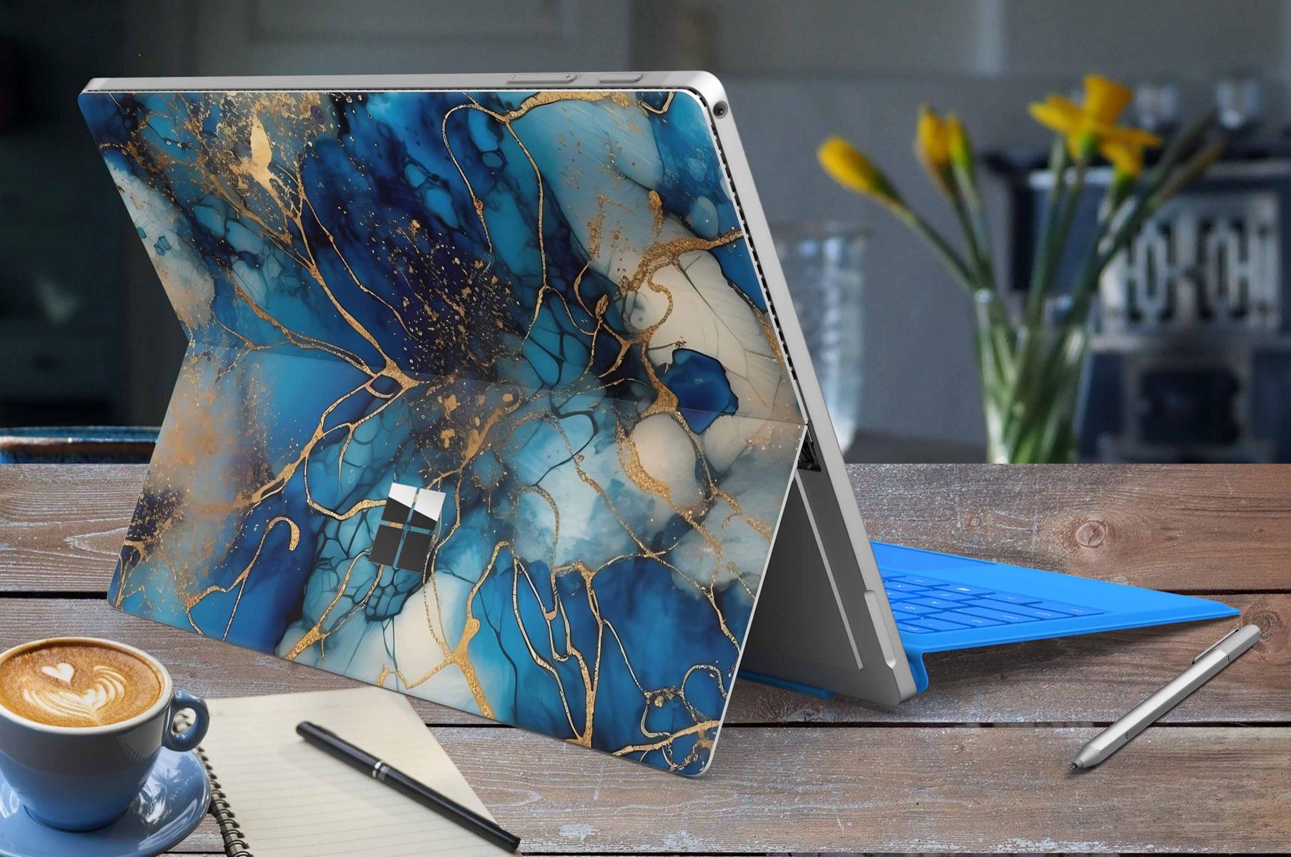 Microsoft Surface Pro Skins Design Vinyl Premium Folie Modellwahl Motiv Golden Fantasy Aufkleber skins4u   