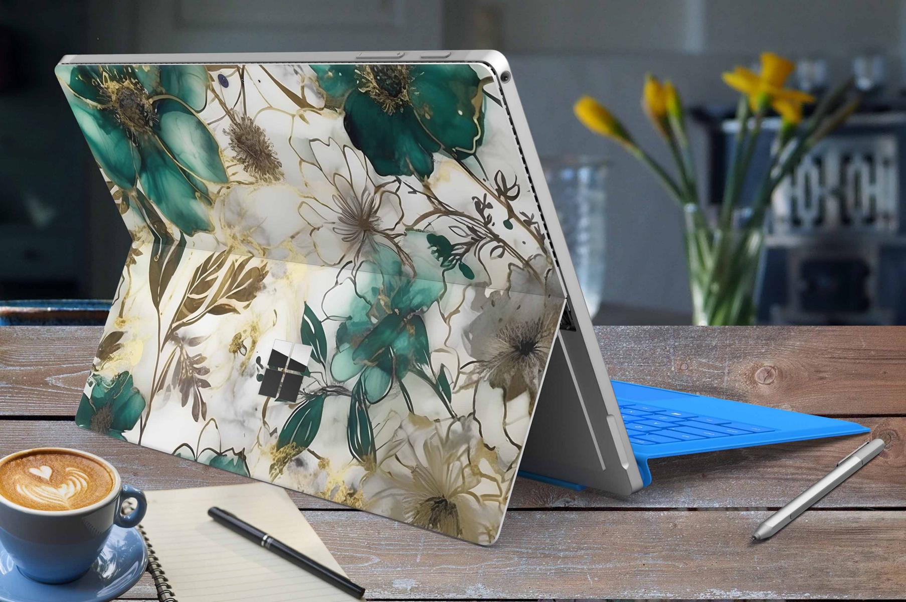 Microsoft Surface Pro Skins Design Vinyl Premium Folie Modellwahl Motiv Green Heaven Aufkleber skins4u   