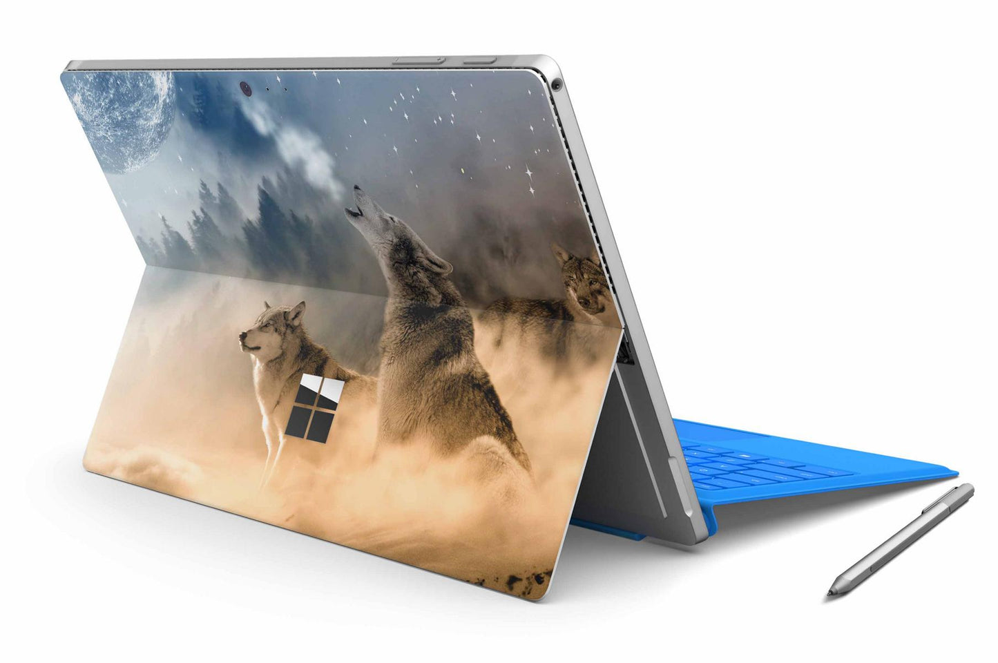 Microsoft Surface Pro Skins Design Vinyl Premium Folie Modellwahl Motiv Howling Moon Aufkleber skins4u   