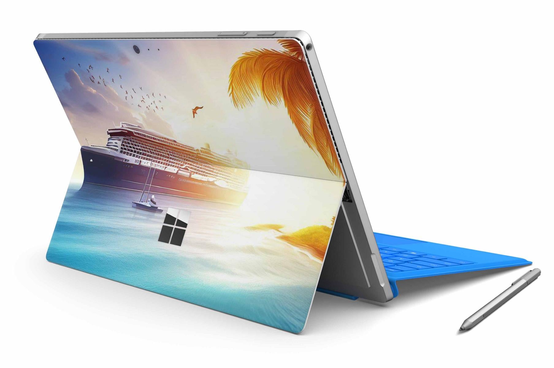 Microsoft Surface Pro Skins Design Vinyl Premium Folie Modellwahl Motiv Karibik Aufkleber skins4u   