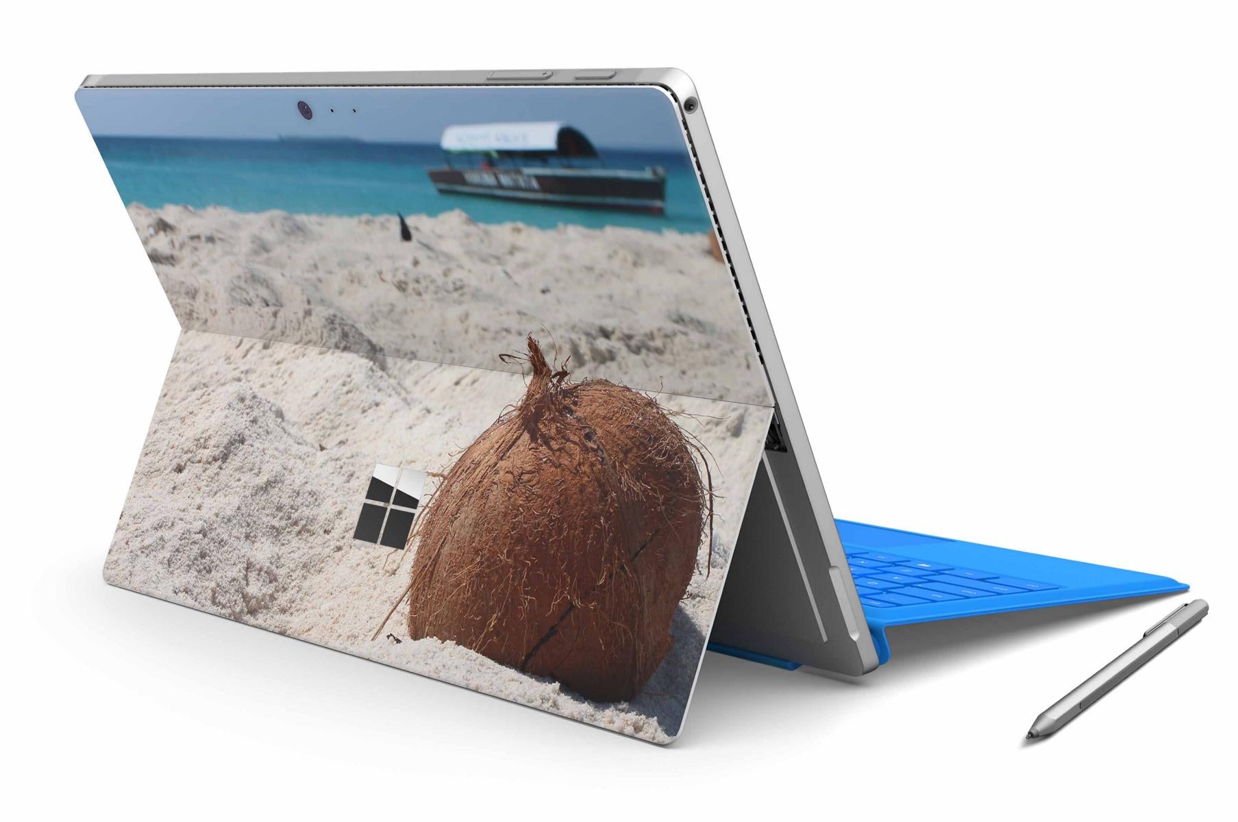 Microsoft Surface Pro Skins Design Vinyl Premium Folie Modellwahl Motiv Kokosnuss Aufkleber skins4u   