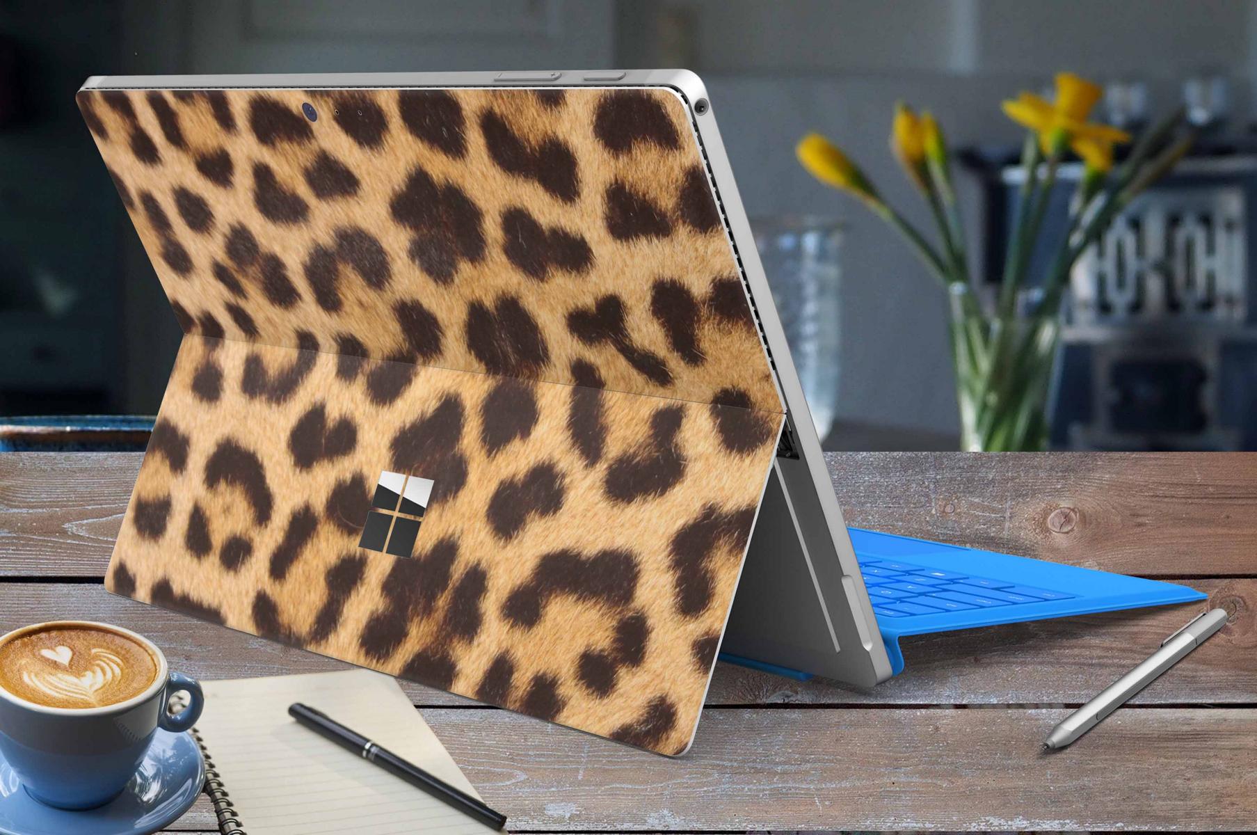 Microsoft Surface Pro Skins Design Vinyl Premium Folie Modellwahl Motiv Leopardenfell Aufkleber skins4u   