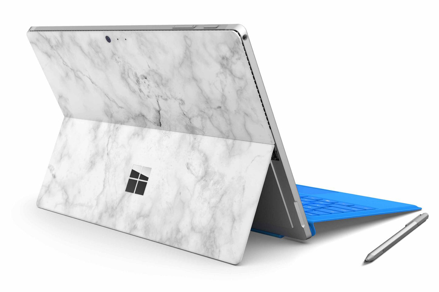 Microsoft Surface Pro Skins Design Vinyl Premium Folie Modellwahl Motiv Marmor weiss Aufkleber skins4u   