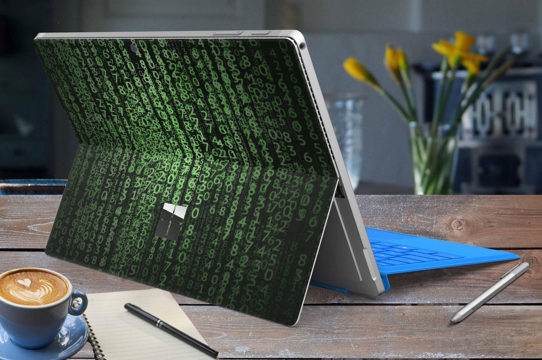 Microsoft Surface Pro Skins Design Vinyl Premium Folie Modellwahl Motiv Matrix Aufkleber skins4u   