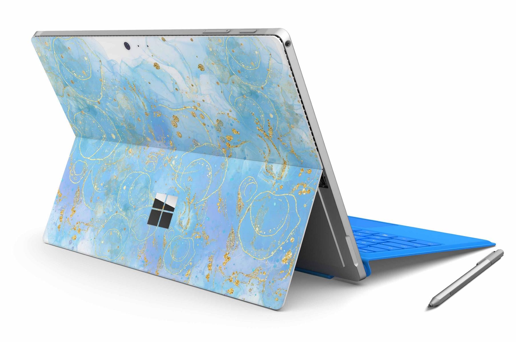 Microsoft Surface Pro Skins Design Vinyl Premium Folie Modellwahl Motiv Nautic blue Aufkleber skins4u   