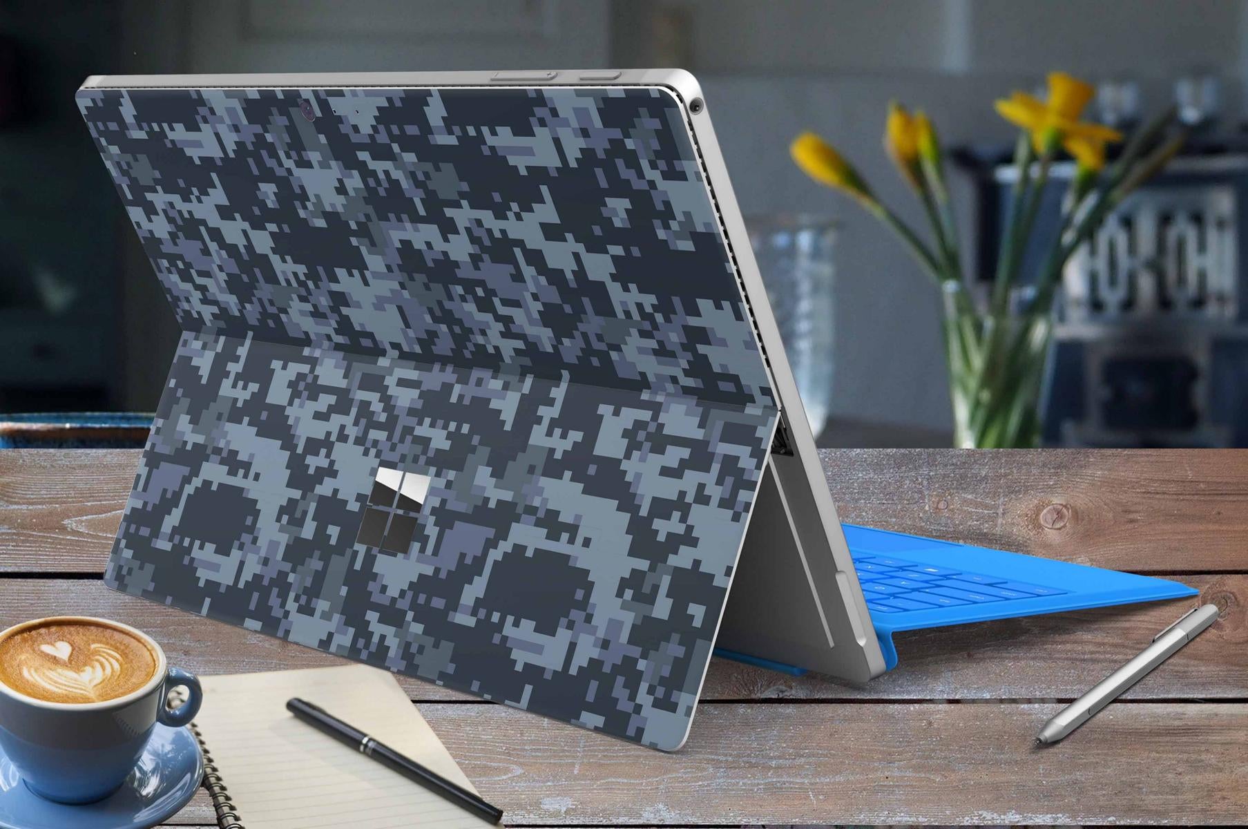 Microsoft Surface Pro Skins Design Vinyl Premium Folie Modellwahl Motiv Navy Camo Aufkleber skins4u   