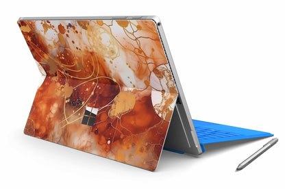 Microsoft Surface Pro 11 Skin Design Vinyl Premium Folie Modellwahl Motiv Orange Circle Aufkleber skins4u   
