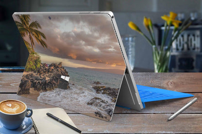 Microsoft Surface Pro 4 / 5 / 6 Skin Design Vinyl Premium Folie Modellwahl Motiv Palmenstrand Aufkleber skins4u   