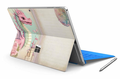 Microsoft Surface Pro 9 Skin Design Vinyl Premium Folie Modellwahl Motiv Pink Dragon Aufkleber skins4u   