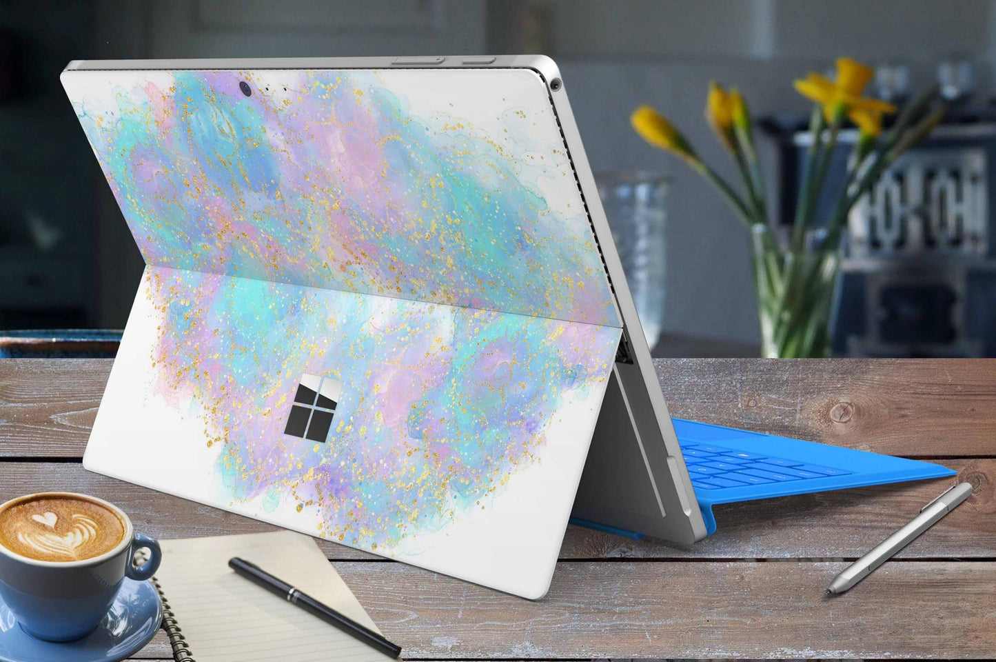 Microsoft Surface Pro 11 Skin Design Vinyl Premium Folie Modellwahl Motiv Pink Glitter Aufkleber skins4u   