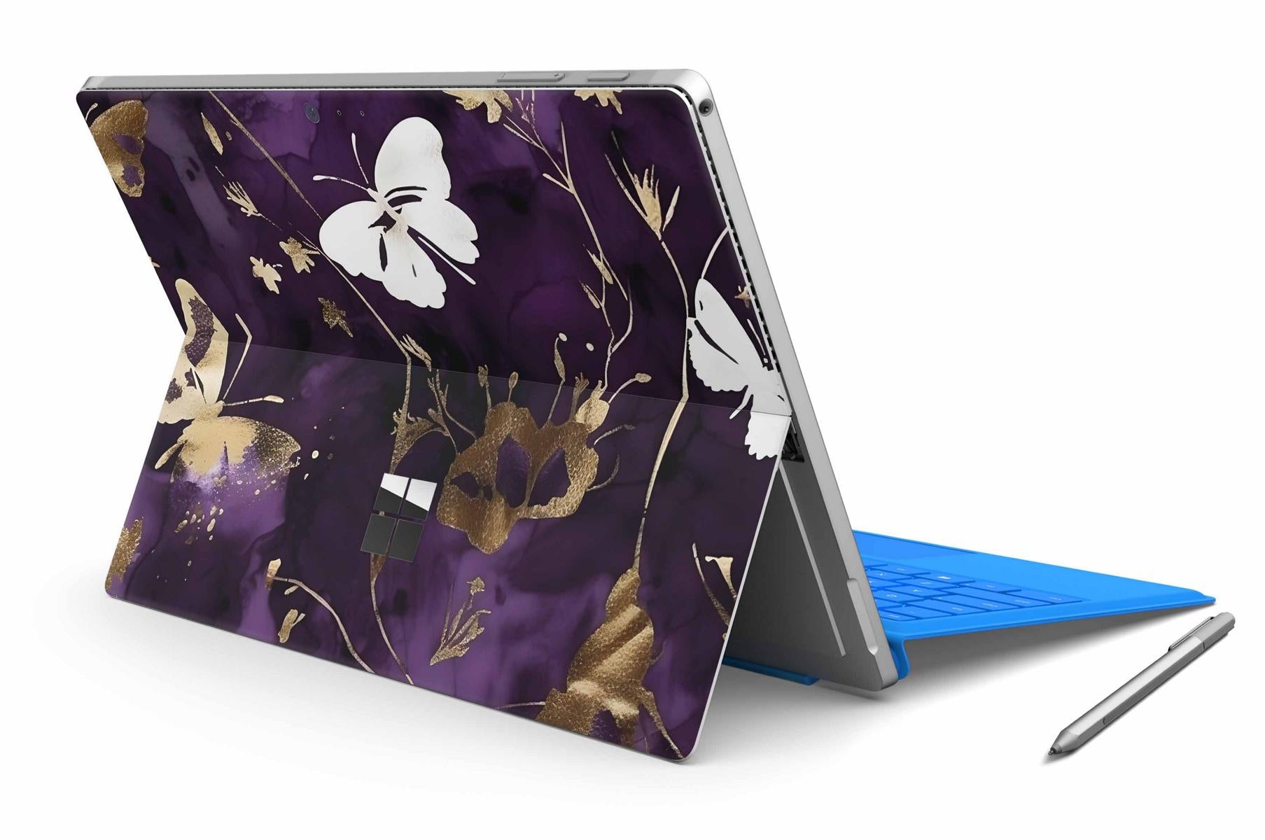 Microsoft Surface Pro Skins Design Vinyl Premium Folie Modellwahl Motiv Purple Butterfly Aufkleber skins4u   