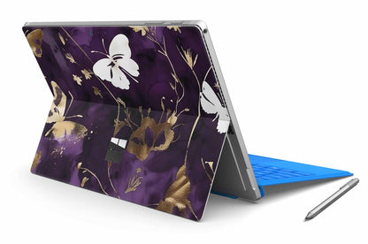 Microsoft Surface Pro 9 Skin Design Vinyl Premium Folie Modellwahl Motiv Purple Butterfly Aufkleber skins4u   