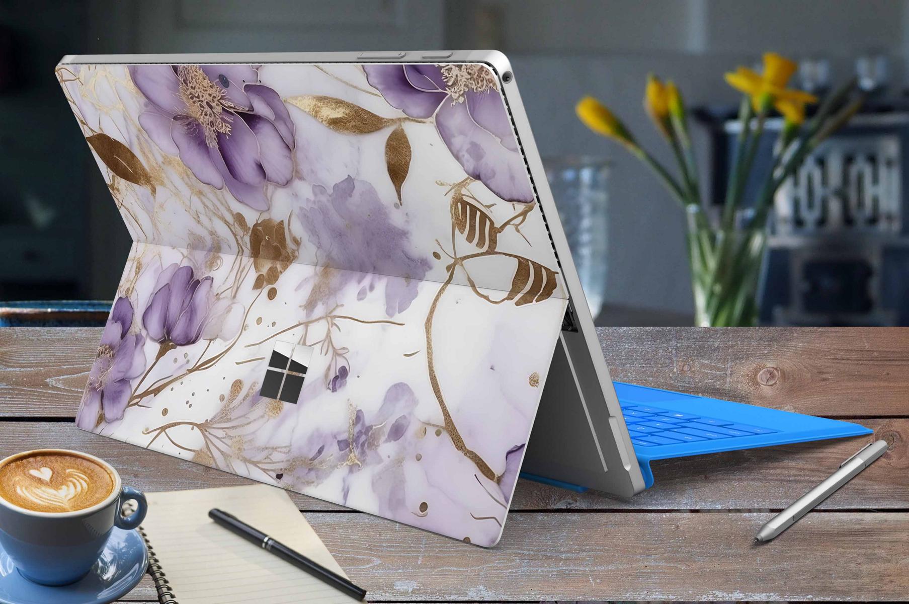 Microsoft Surface Pro Skins Design Vinyl Premium Folie Modellwahl Motiv Purple Heart Aufkleber skins4u   