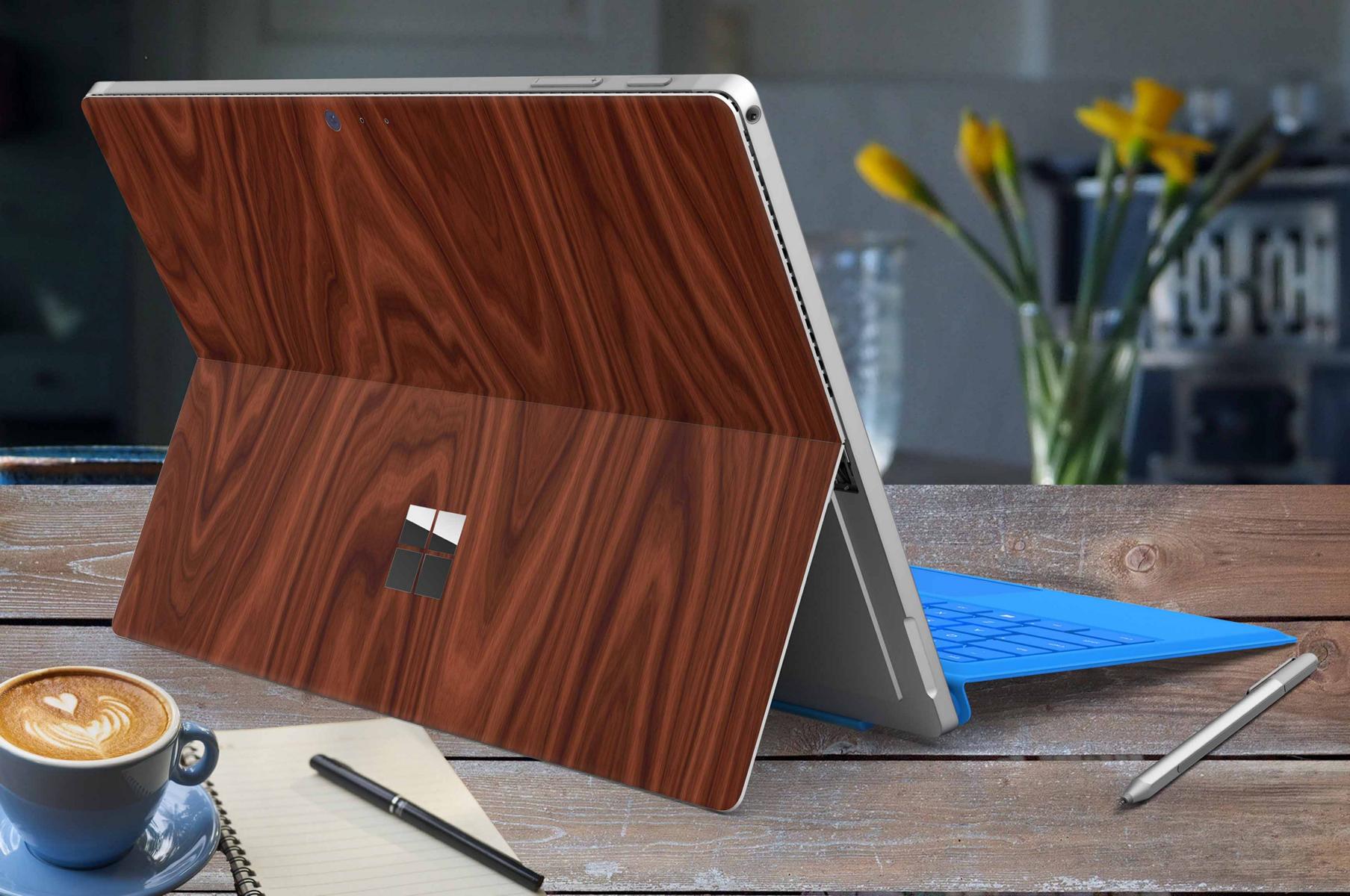 Microsoft Surface Pro 9 Skin Design Vinyl Premium Folie Modellwahl Motiv Rosewood Aufkleber skins4u   