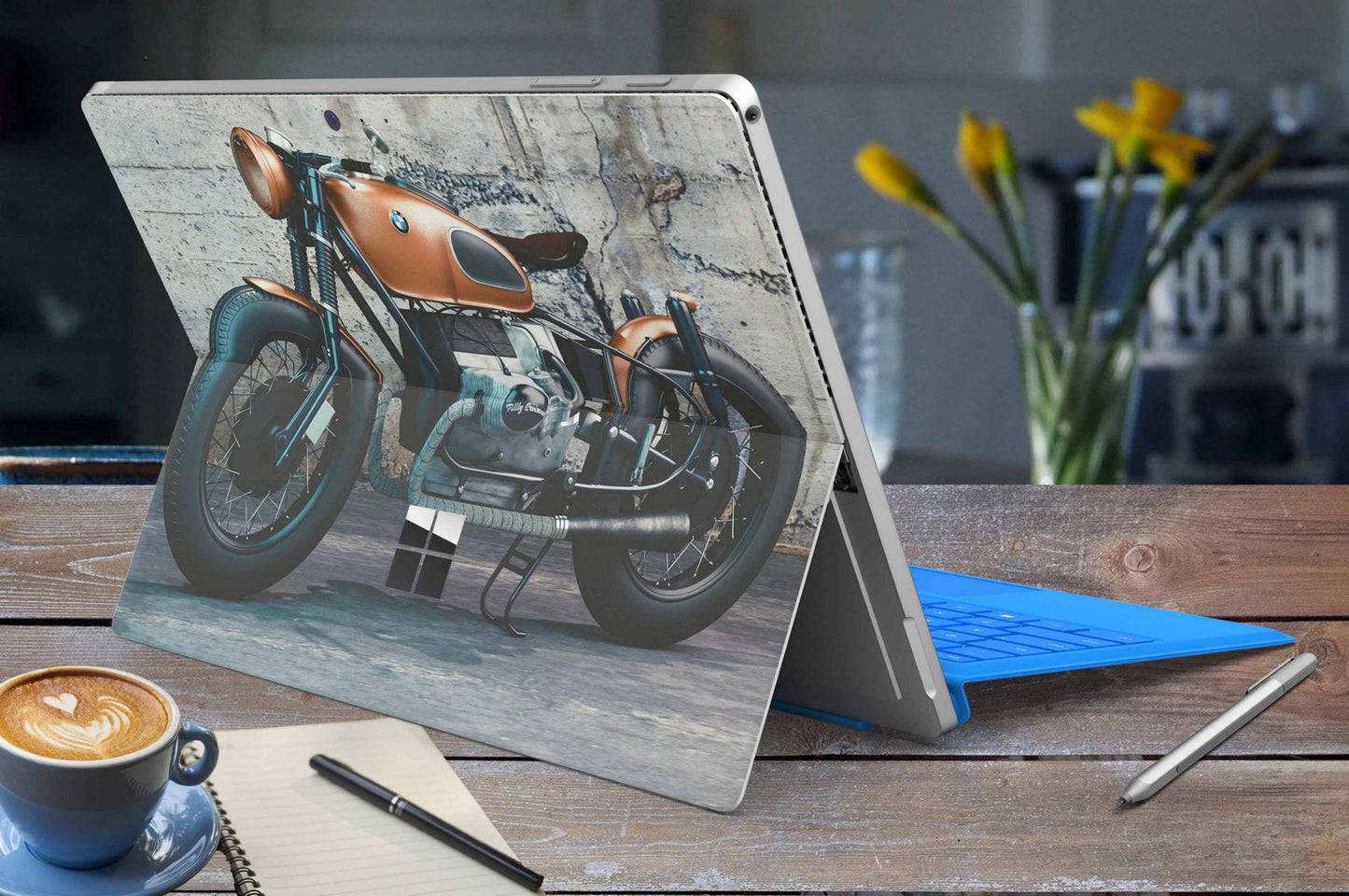 Microsoft Surface Pro 10 Skin Design Vinyl Premium Folie Modellwahl Motiv Vintage Bike Aufkleber skins4u   