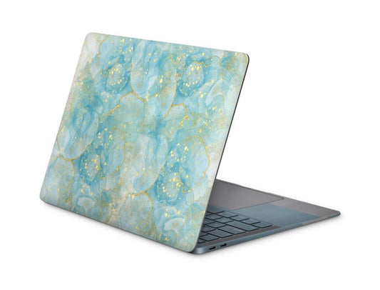 MacBook Air Skin Cover Kratzer Schutzfolie Aufkleber Türkis Gold Elektronik-Sticker & -Aufkleber skins4u   