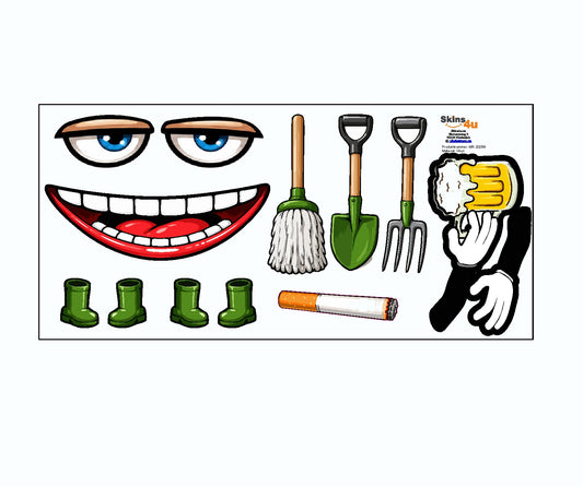Aufkleber Set Mähroboter Saugroboter Accessoires Sticker Set