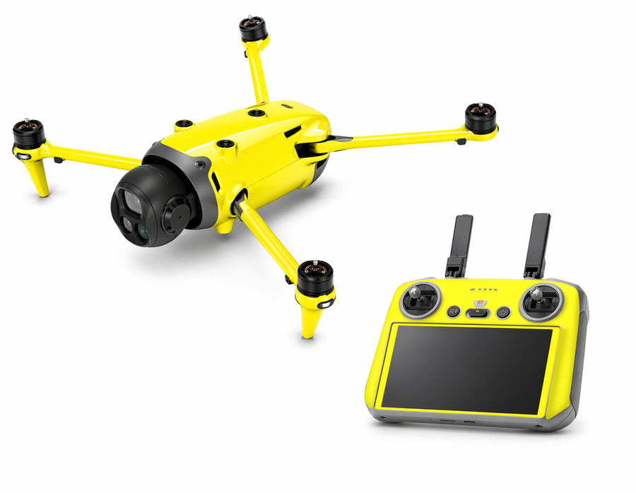 DJI Mavic 4 Pro Skin Glanz Folien Set Drohnen Aufkleber + RC2 Controller Neon gelb Aufkleber Skins4u