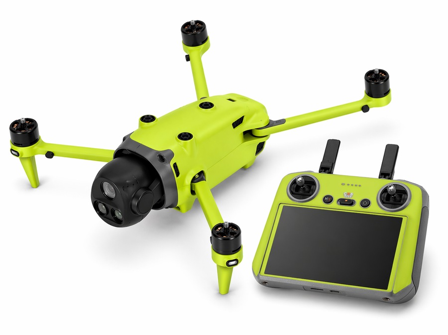 DJI Mavic 4 Pro Skin Folien Set Drohnen Aufkleber + RC2 Controller Solid State lime Aufkleber Skins4u