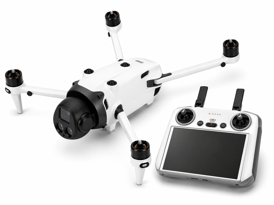 DJI Mavic 4 Pro Skin Folien Set Drohnen Aufkleber + RC2 Controller Solid State weiss Aufkleber Skins4u