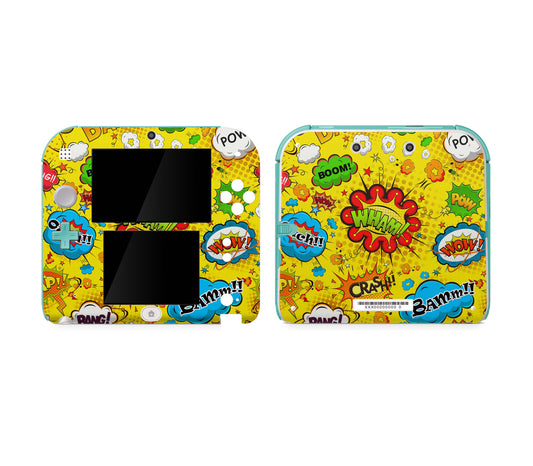 Nintendo 2DS Schutzfolie Skin Vinyl Design Aufkleber Comics gelb Aufkleber Skins4u   