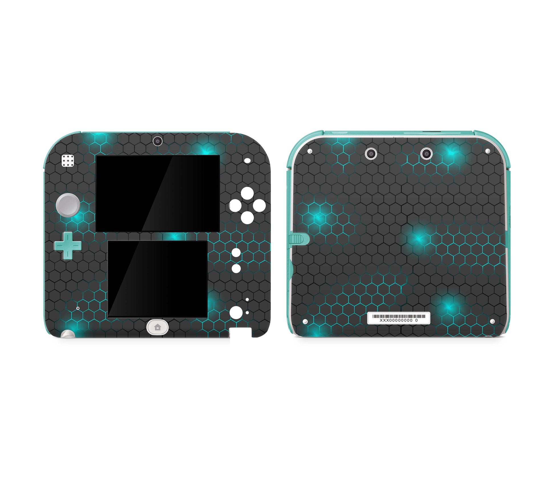 Nintendo 2DS Schutzfolie Skin Vinyl Design Aufkleber Exo small blue Aufkleber Skins4u   